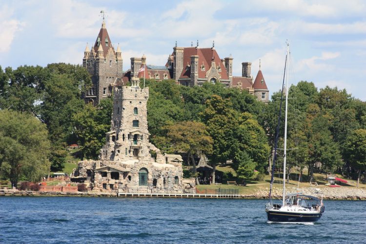 Lake Ontario with Boldt Castle in the Background - Top Things to do in Upstate NY