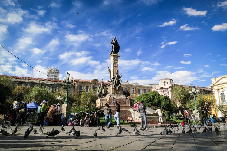 Plaza Pedro in La Paz in Bolivia